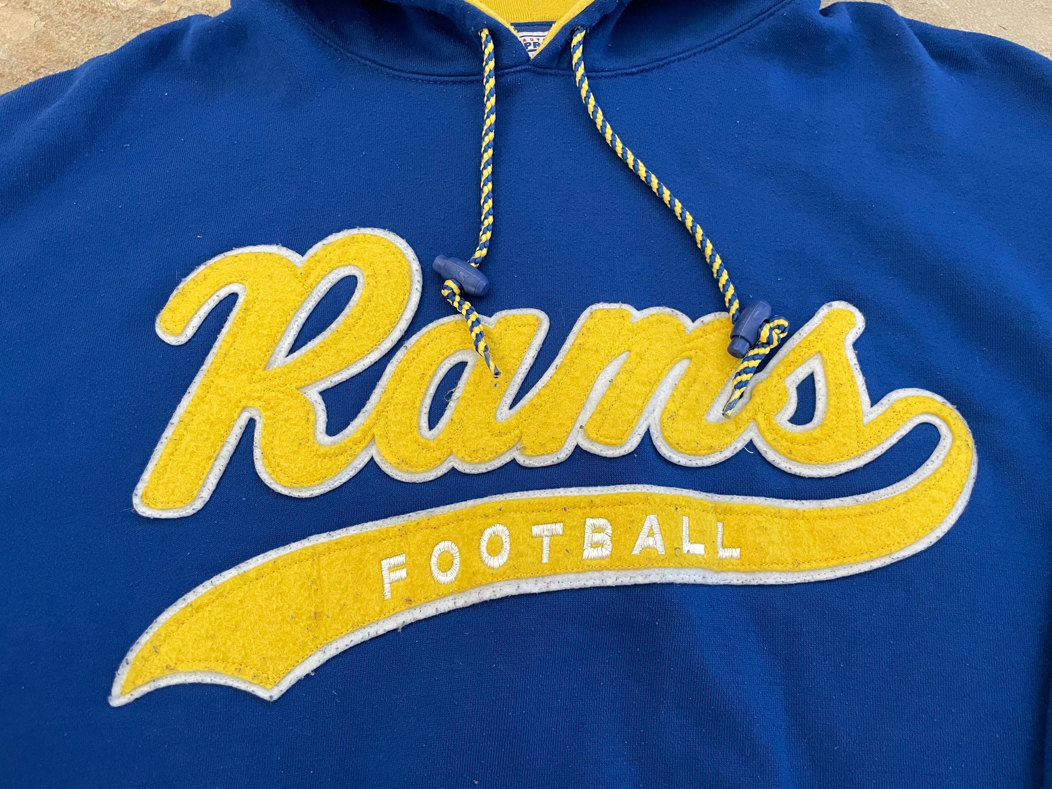 Men's Starter Royal Los Angeles Rams Domestic Post Season Full-Zip Hoodie Size: Large