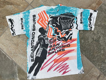Load image into Gallery viewer, Vintage San Antonio Spurs David Robinson Magic Johnson Basketball Tshirt, Size Youth Medium, 8-10