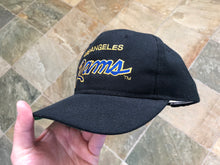 Load image into Gallery viewer, Vintage Los Angeles Rams Sports Specialties Script Black Dome Snapback Football Hat