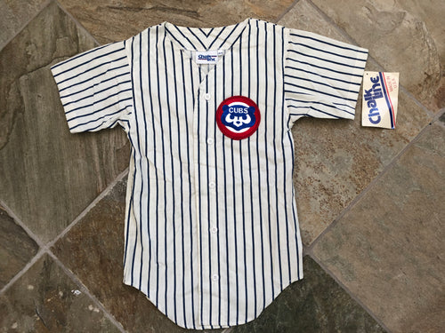 Vintage Chicago Cubs Chalk Line Youth Baseball Jersey, Size Medium, 10-12
