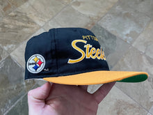 Load image into Gallery viewer, Vintage Pittsburgh Steelers Sports Specialties Script Snapback Football Hat