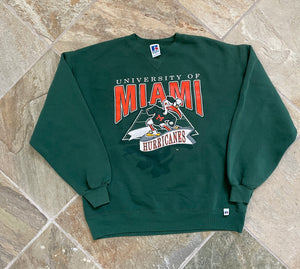 Vintage Miami Hurricanes Russell Athletic College Sweatshirt, Size Large
