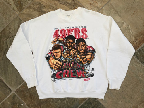 Vintage San Francisco 49ers Caricature Big Head Football Sweatshirt, Size Large