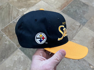 Vintage Pittsburgh Steelers Sports Specialties Script Snapback Football Hat