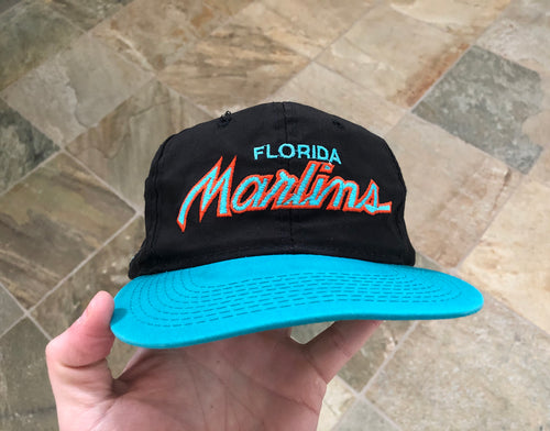 Vintage Florida Marlins Sports Specialties Script SnapBack baseball hat