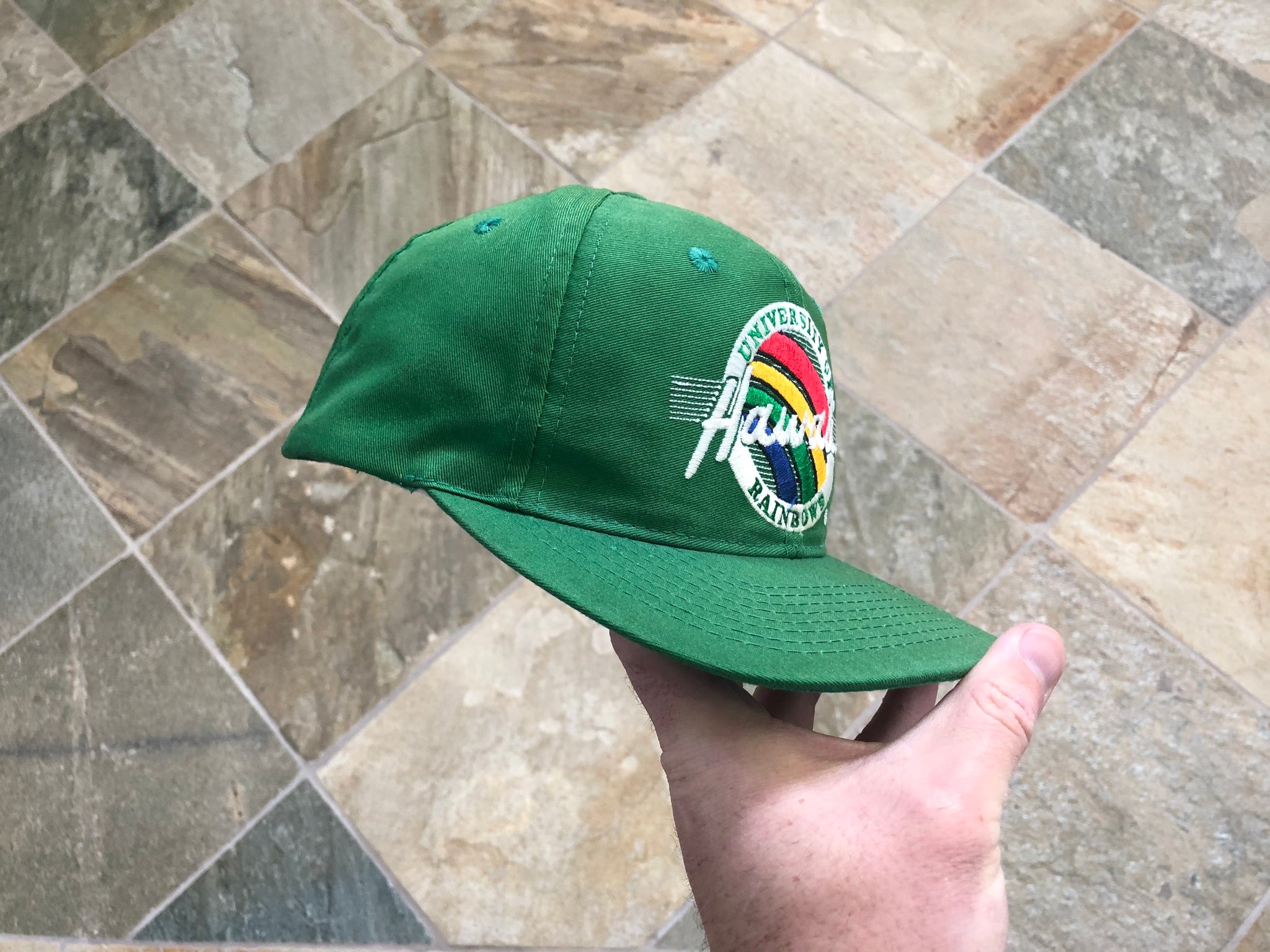 Vintage NCAA Hawaii Rainbow Warriors The Game Circle Logo Snapback