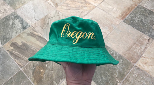 Vintage Oregon Ducks Script Bucket College Hat