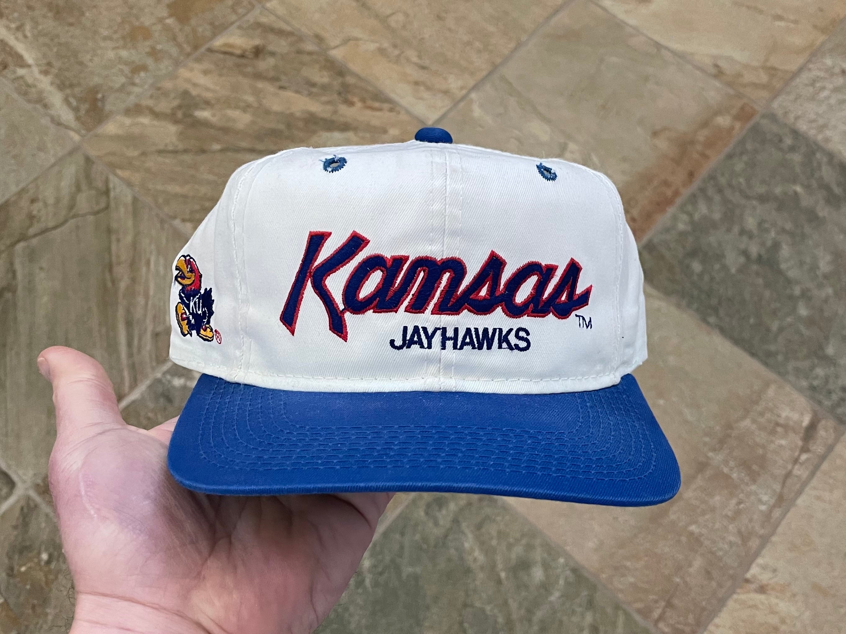 KANSAS JAYHAWKS SCRIPT ROPE HAT - ROYAL – Bandwagon Retro Sports