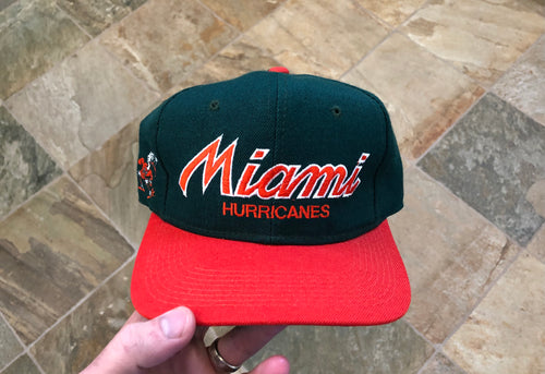 Vintage Miami Hurricanes Sports Specialties Script Snapback College Hat