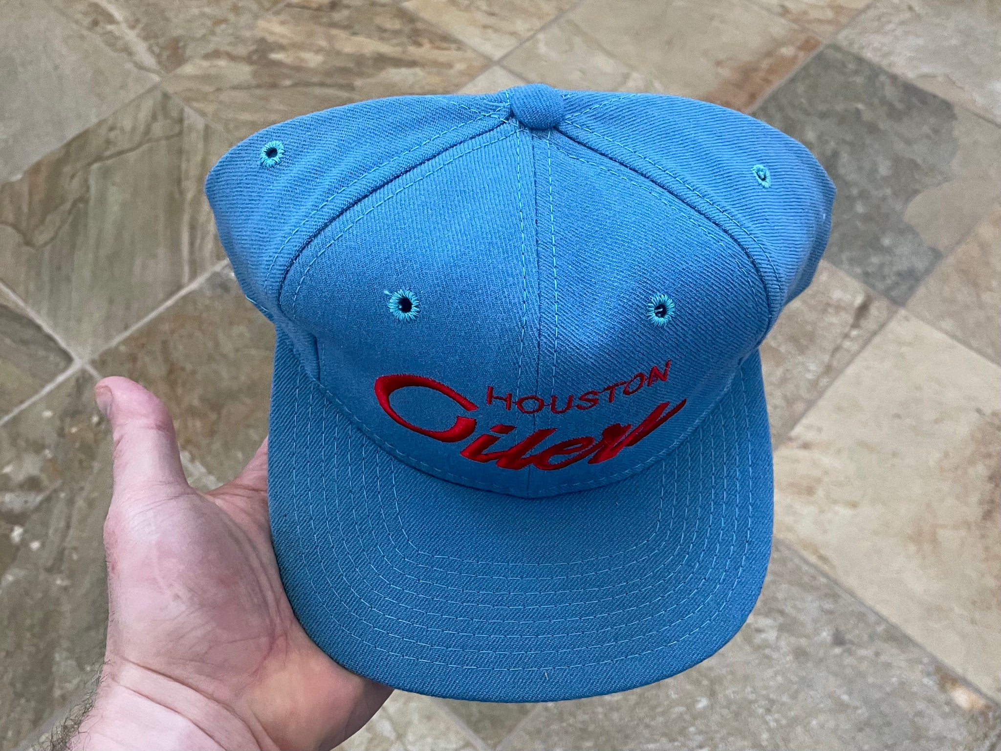 Vintage Houston Oilers Hat 90s Sports Specialties Wool Fitted Cap