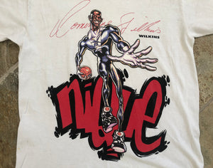 Vintage Atlanta Hawks Dominque Wilkins Reebok Basketball Tshirt, Size Youth Large