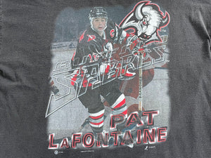Vintage Buffalo Sabres Pat Lafontaine Joy Hockey Tshirt, Size XL