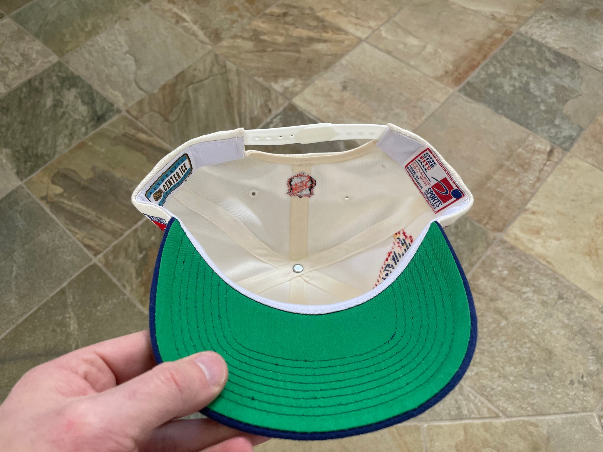 Rare VTG SPORTS SPECIALTIES St. Louis Blues Shadow Laser Snapback Hat Cap  90s