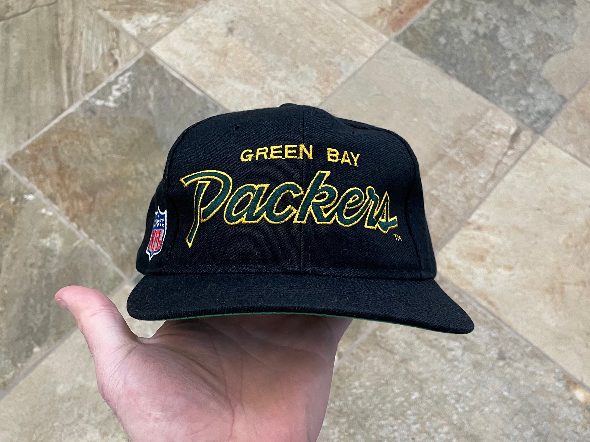 Green Bay Packers Mitchell & Ness NFL Sports Vintage Retro Script Hat  Snapback