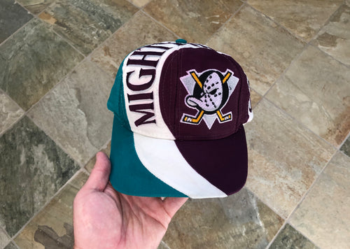 Vintage Anaheim Mighty Ducks Twins Enterprises Wrap Around Snapback Hockey Hat