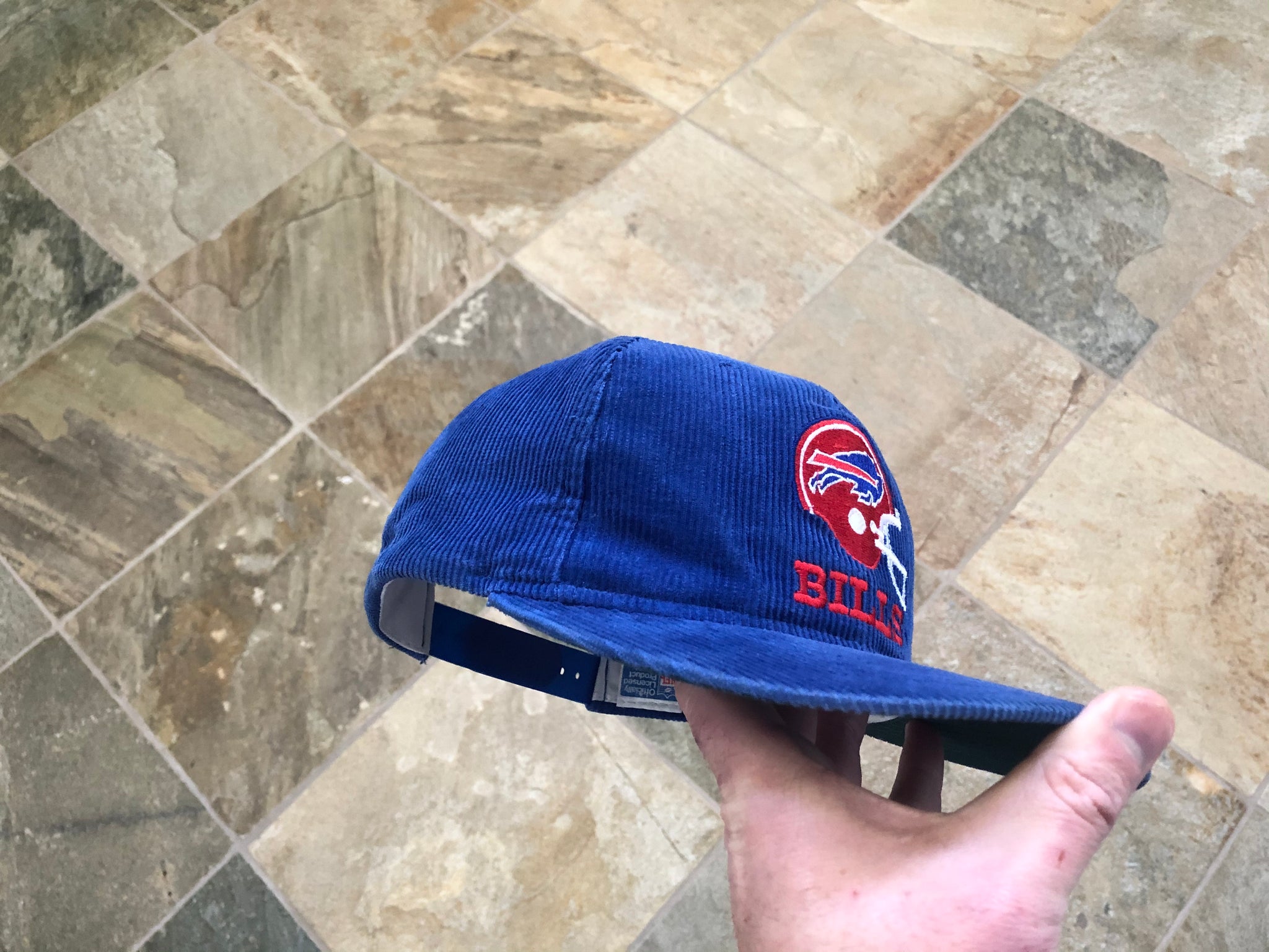 Vintage Buffalo Bills Modern Leather Snapback Football Hat