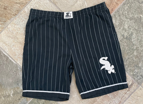 Vintage Chicago White Sox Starter Pin Stripe Baseball Shorts, Size Large