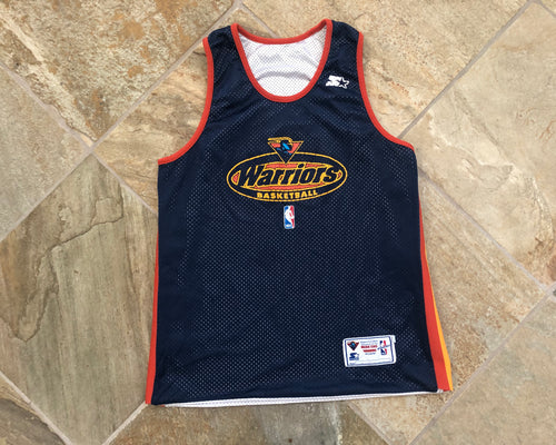 Vintage Golden State Warriors Starter Reversible Practice Basketball Jersey, Size Medium