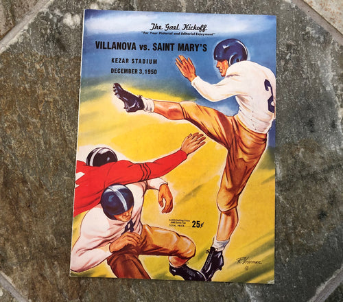 Vintage Villanova vs St. Mary’s 1950 College Football Program ###