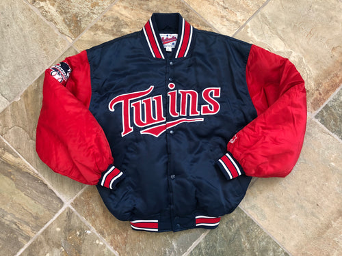 Vintage Minnesota Twins Stater Satin Baseball Jacket, Size Large