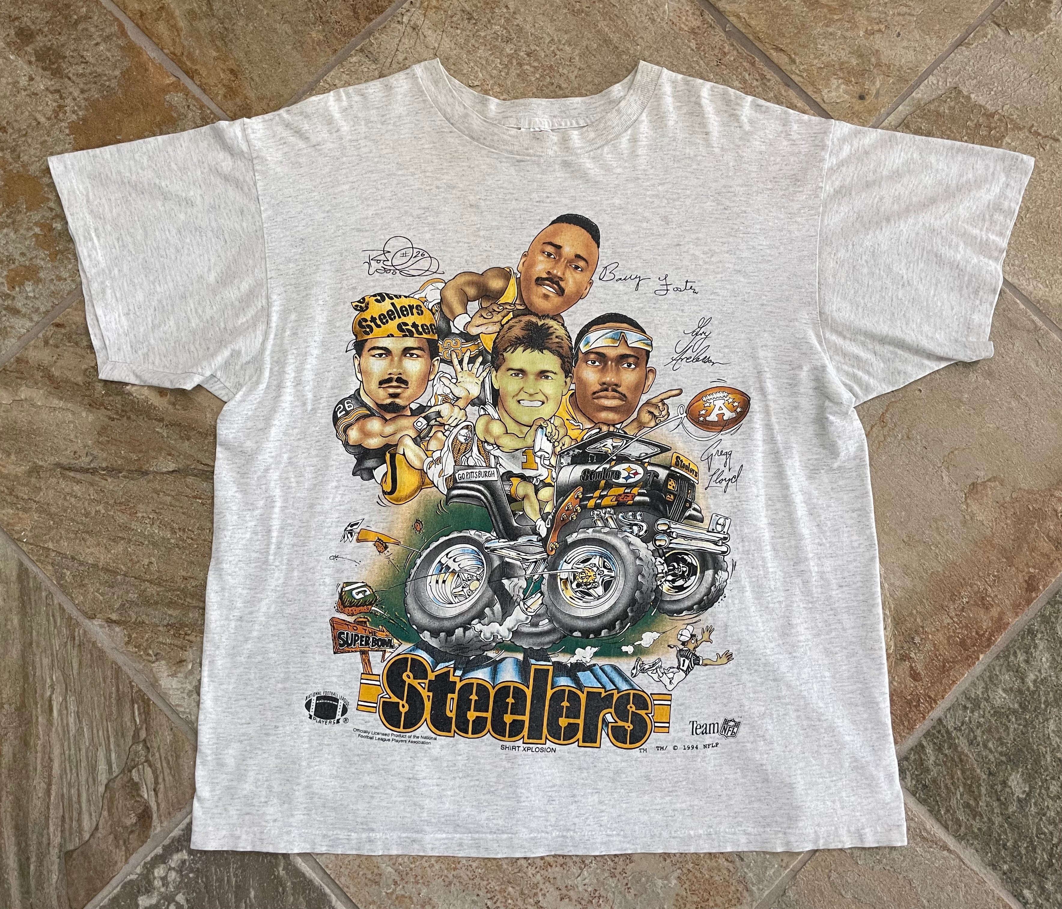 Vintage NFL 1994 AFC Champions Pittsburgh Steelers Faded T-shirt