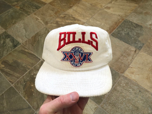 Vintage Buffalo Bills Super Bowl XXVI New Era Corduroy Snapback Football Hat