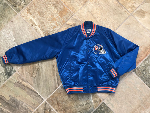 Vintage Denver Broncos Chalkline Satin Football Jacket, Size XL
