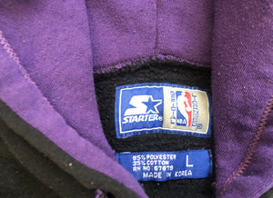 Vintage Los Angeles Lakers Starter Hooded Basketball Sweatshirt, Size Large