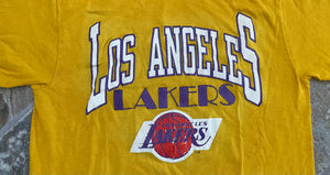 Vintage Los Angeles Lakers Champion Basketball Tshirt, Size Large