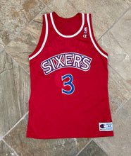 Load image into Gallery viewer, Vintage Philadelphia 76ers Allen Iverson Champion Basketball Jersey, Size 44, Large