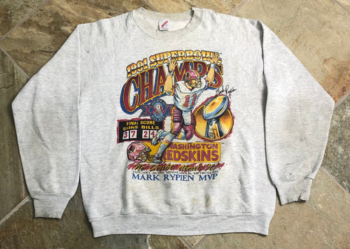 Vintage Washington Redskins Mark Rypien Super Bowl Football Sweatshirt, Size XL