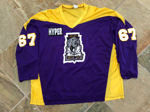 Vintage San Jose Rhinos Game Worn Team Issued Roller Hockey Jersey, Size 56