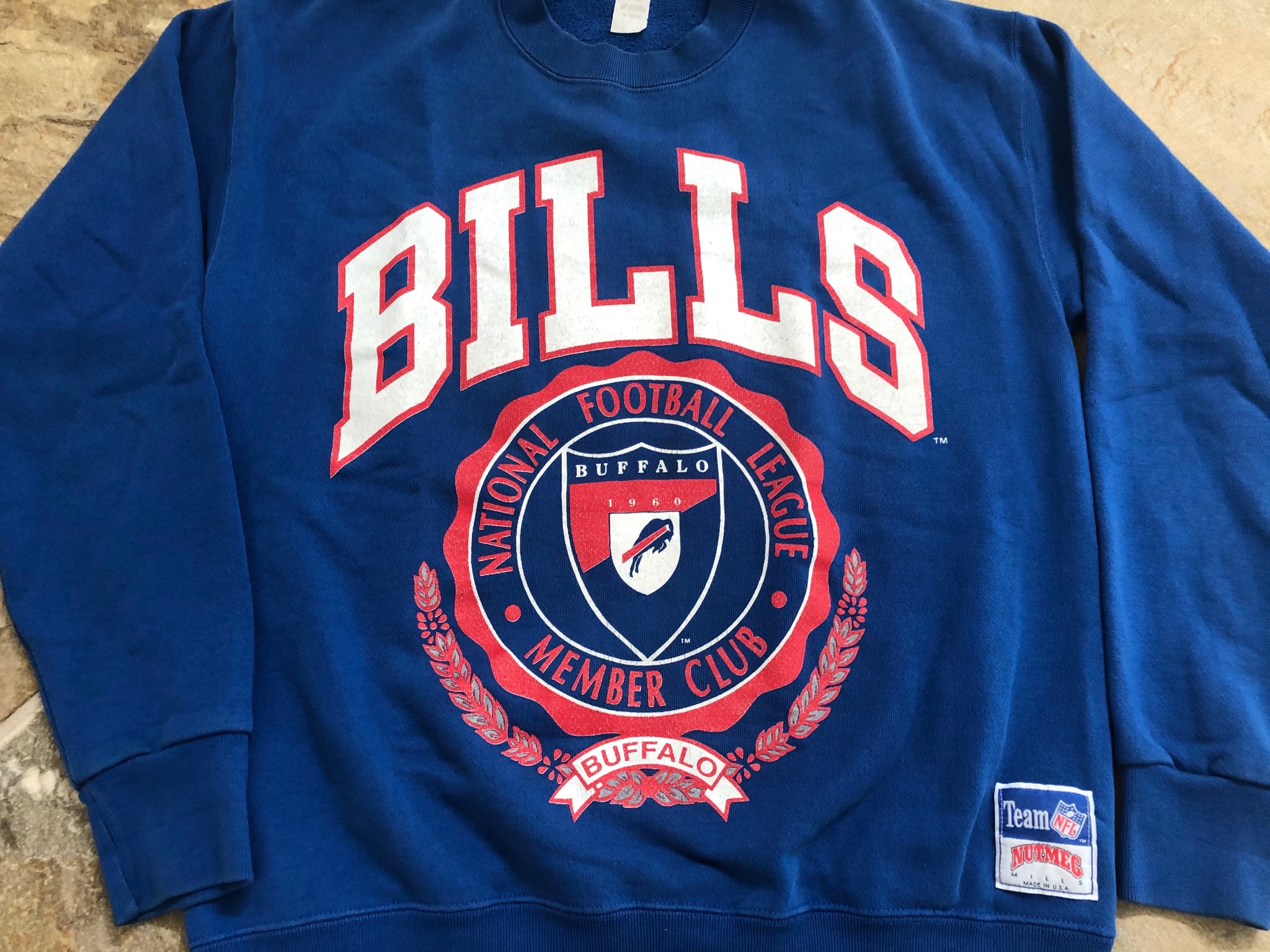 Vintage 90s Buffalo Bills Turtleneck Long Sleeve T Shirt Logo 