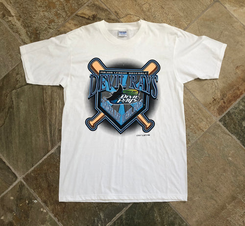 Vintage Tampa Bay Devil Rays Logo 7 Baseball Tshirt, Size Large