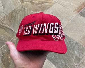 Vintage Detroit Red Wings Sports Specialties Grid Snapback Hockey Hat