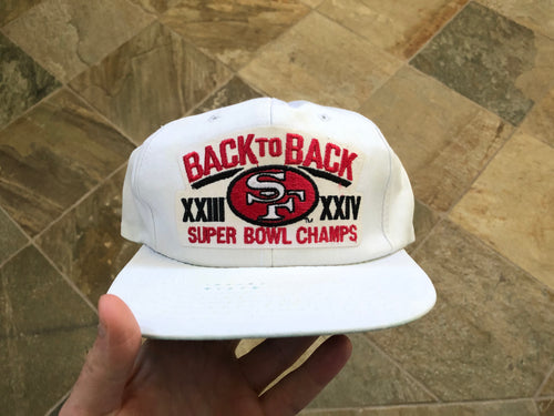 Vintage San Francisco 49ers Back to Back Super Bowl Champion Snapback Football Hat
