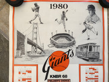 Load image into Gallery viewer, Vintage San Francisco Giants 1980 Schedule Baseball Poster