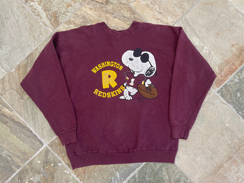 Vintage Washington Redskins Snoopy Cartoon Football Sweatshirt, Size XL