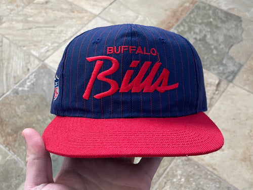 Vintage Buffalo Bills Pin Stripe Script Snapback Football Hat