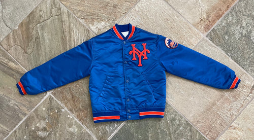 Vintage New York Mets Starter Satin Baseball Jacket, Size Youth Small, 8-10