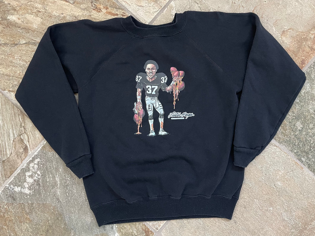 Vintage Oakland Raiders Lester Hayes Football Sweatshirt, Size Medium