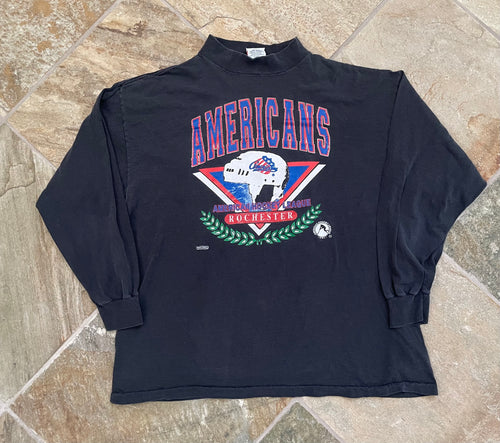 Vintage Rochester Americans Amerks AHL Hockey Tshirt, Size XL
