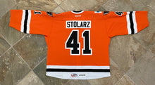 Load image into Gallery viewer, Lehigh Valley Phantoms Anthony Stolarz CCM Game Worn Hockey Jersey, Size 60