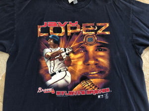 Vintage Atlanta Braves Javy Lopez Lee Sports Baseball Tshirts, Size XXL