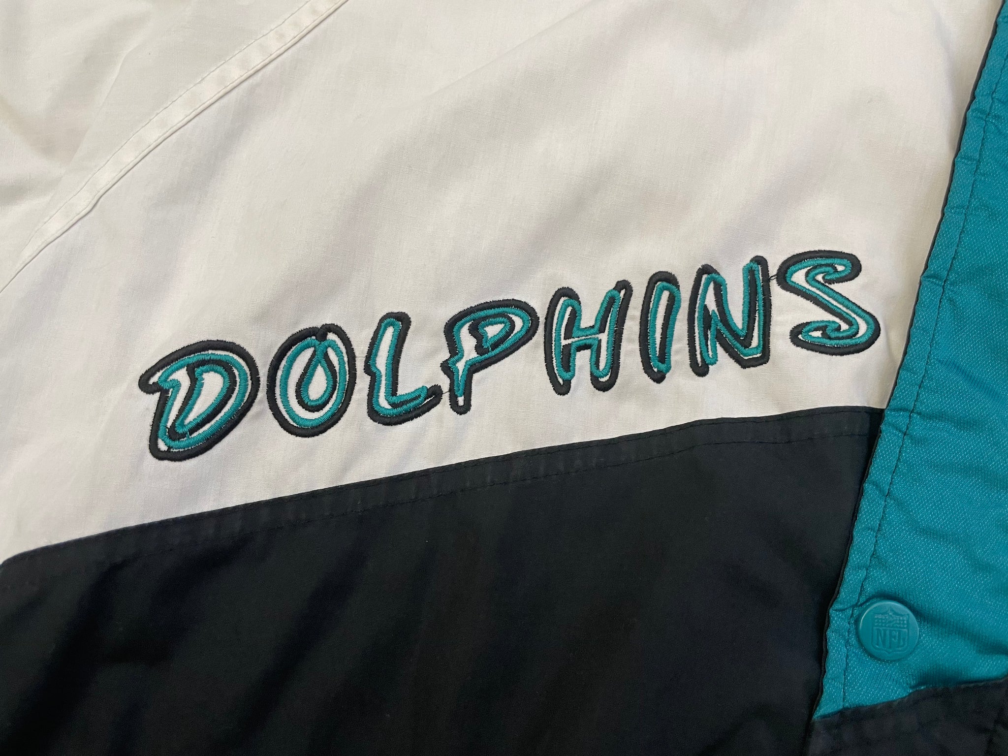 Buy the Vintage 90s Team NFL Miami Dolphins Pro Player Jacket Size