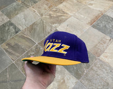 Load image into Gallery viewer, Vintage Utah Jazz Sports Specialties Script Fitted Pro Basketball Hat, Size 7 3/8