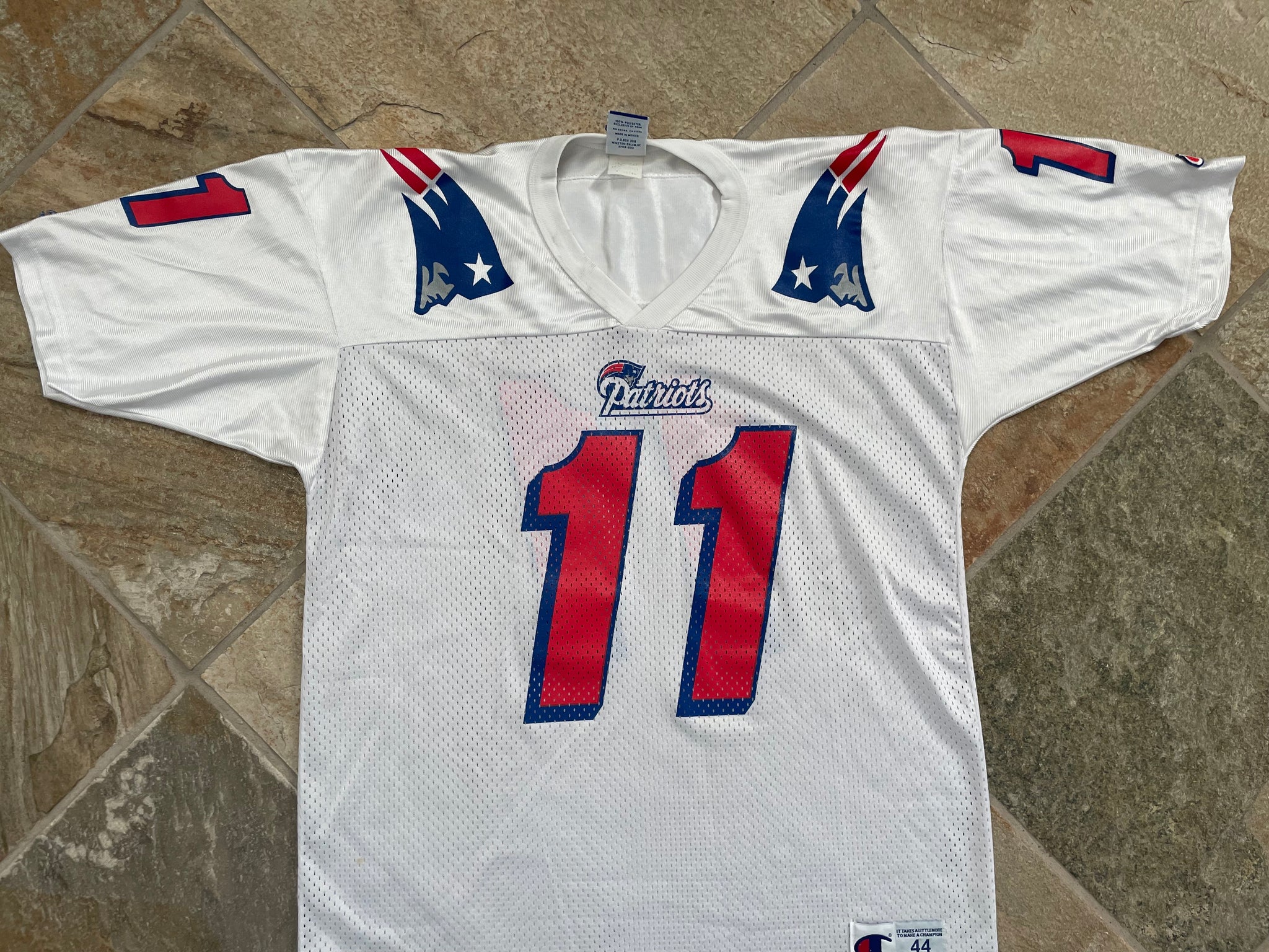 Vintage New England Patriots Drew Bledsoe Champion Football Jersey, Si –  Stuck In The 90s Sports