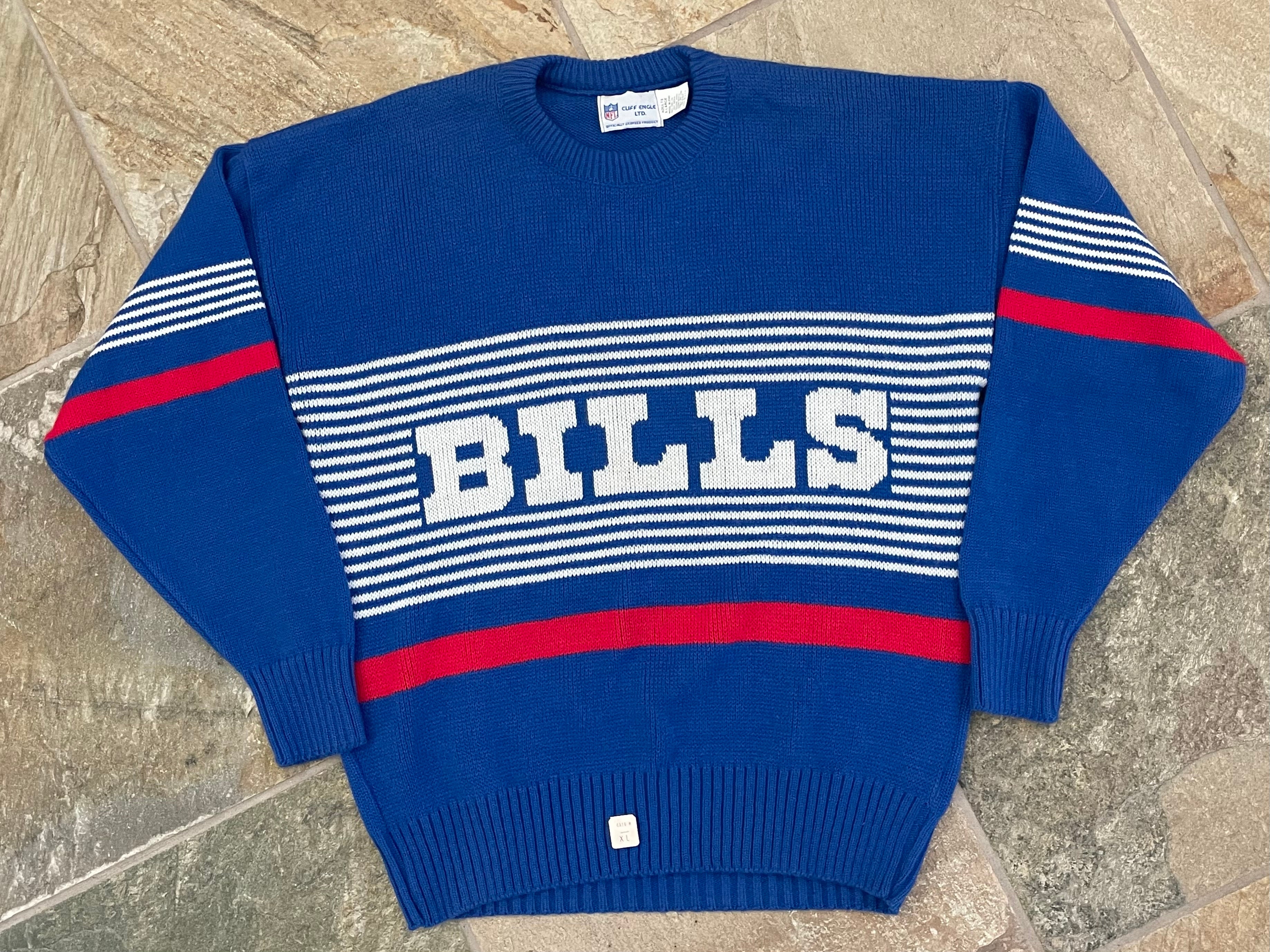 Vintage 80s Cliff Engle Denver Broncos Sweater Mens L Stripe USA NFL  Football