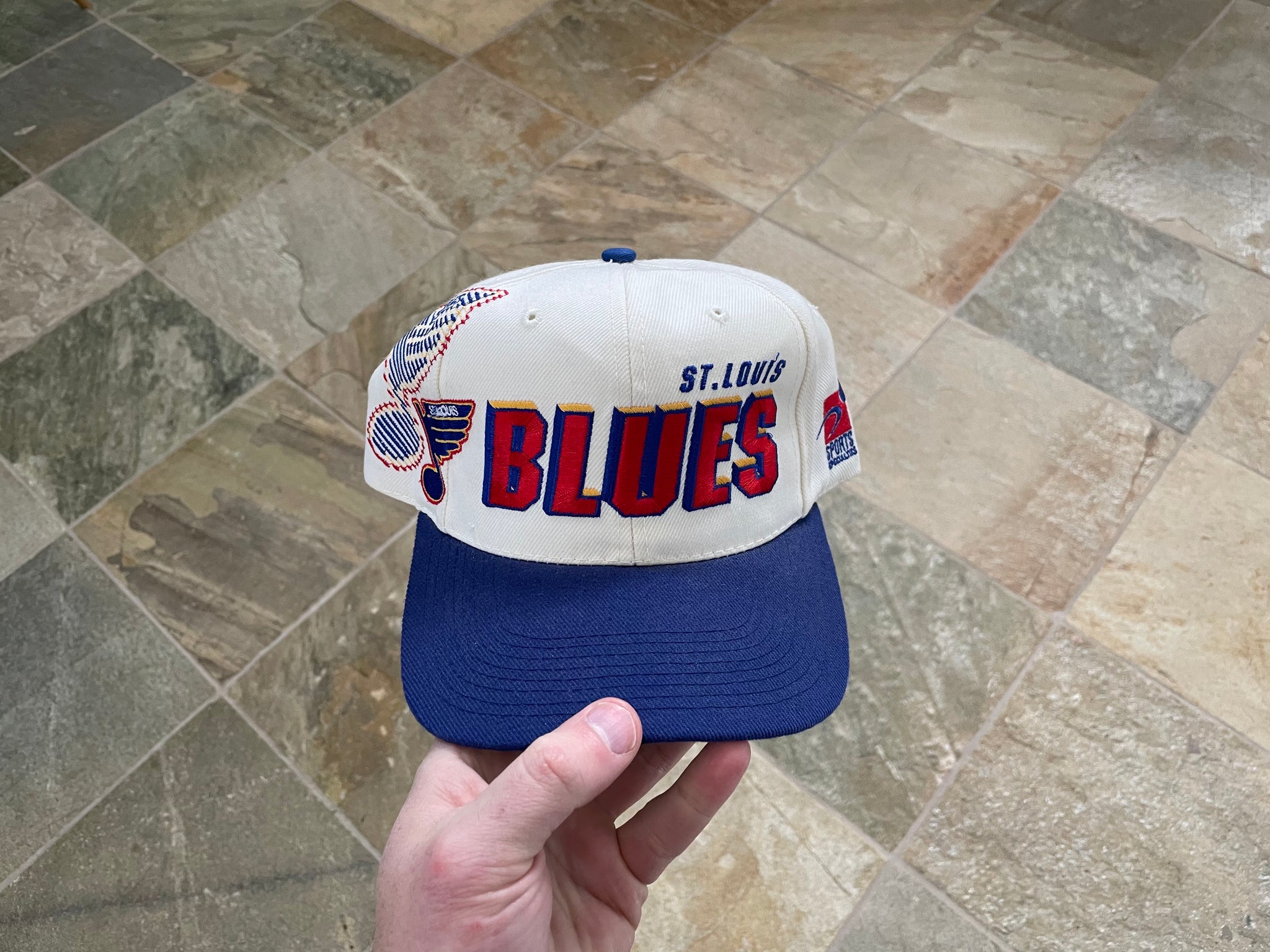 vintage 90s ST. LOUIS BLUES SNAPBACK HAT nhl ice hockey missouri