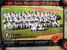Load image into Gallery viewer, Vintage San Francisco Giants 1981 Baseball Team Poster
